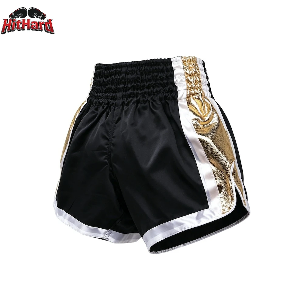 Muay Thai Shorts Plain Boxing Shorts Satin Kickboxing Training Pants Men Women Kids Martial Arts Cage Fight MMA Fitness Clothing