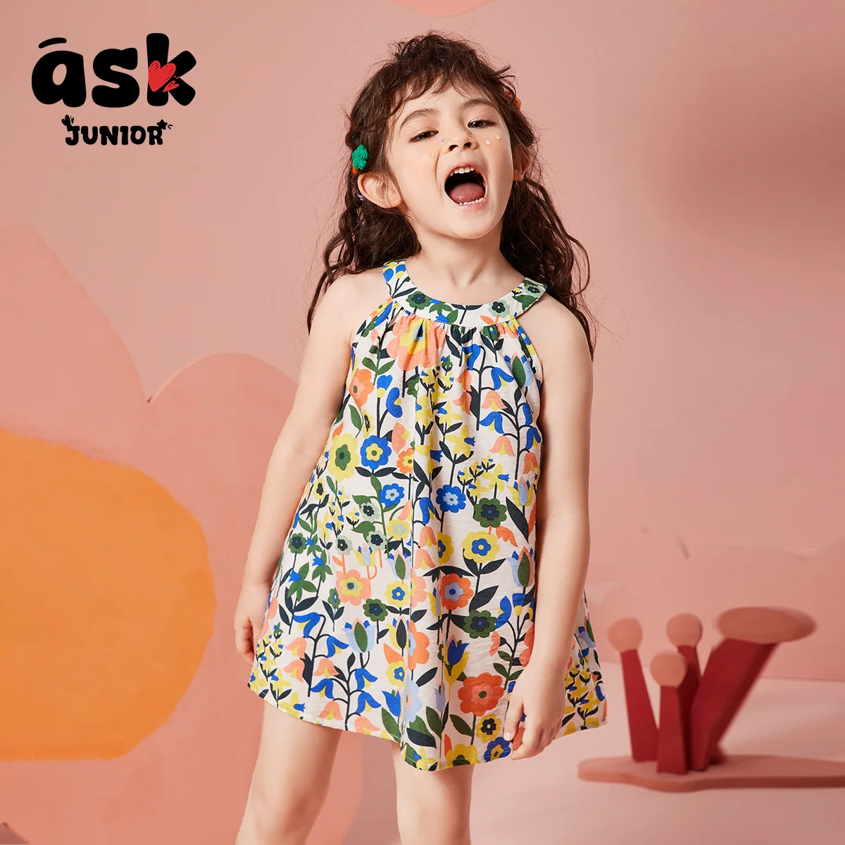 اسأل الفتيات الصغار الصيف الأطفال زهرة كبيرة طباعة كاملة اللباس حزام اللباس الشاطئ الرياح #6