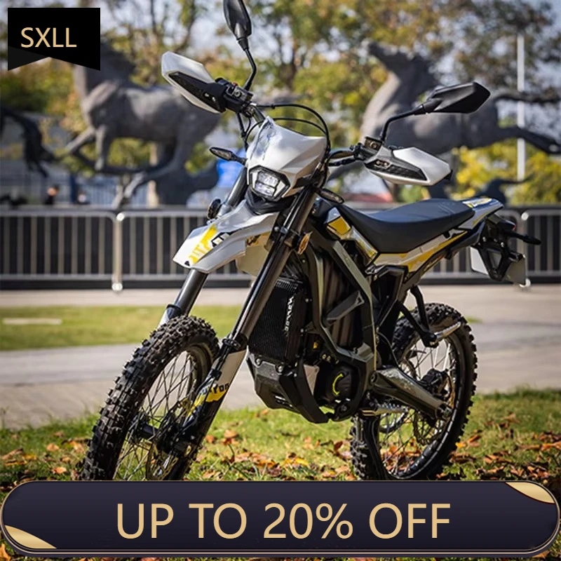 

SXLL 2025 electric off-road motorcycle 12500W, suitable for mid-motor 60V 10.5Ah integrated battery, 3-speed, aluminum alloy fra