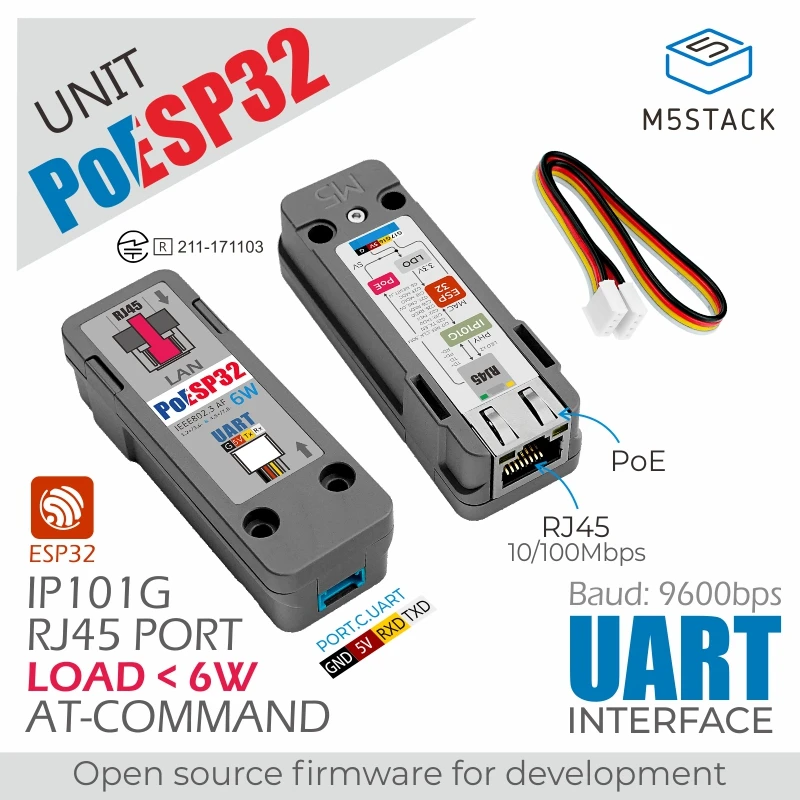 Unità Ethernet ESP32 ufficiale M5Stack con PoE