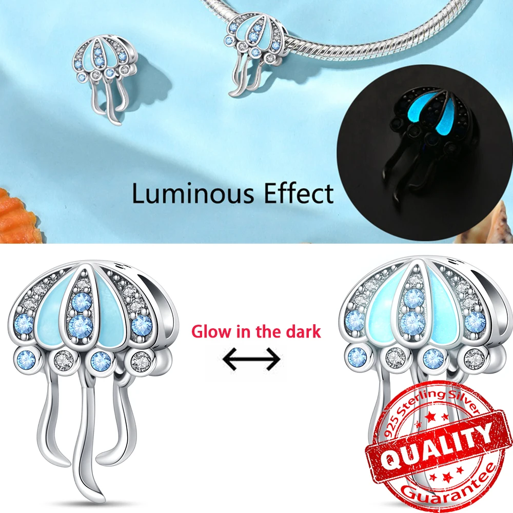 Original Summer Ocean Series Octopus & Turtle & Murano Glass Charm Fits Pandora 925 Sterling Silver Bracelet Kids Jewelry Gift