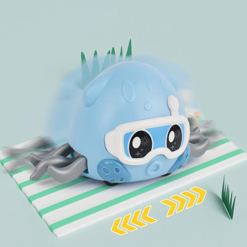 Divertente doppia forza che cammina granchio strisciante pancia tempo giocattolo sensoriale per bambini apprendimento infantile sviluppo strisciante polpo carino regali per bambini