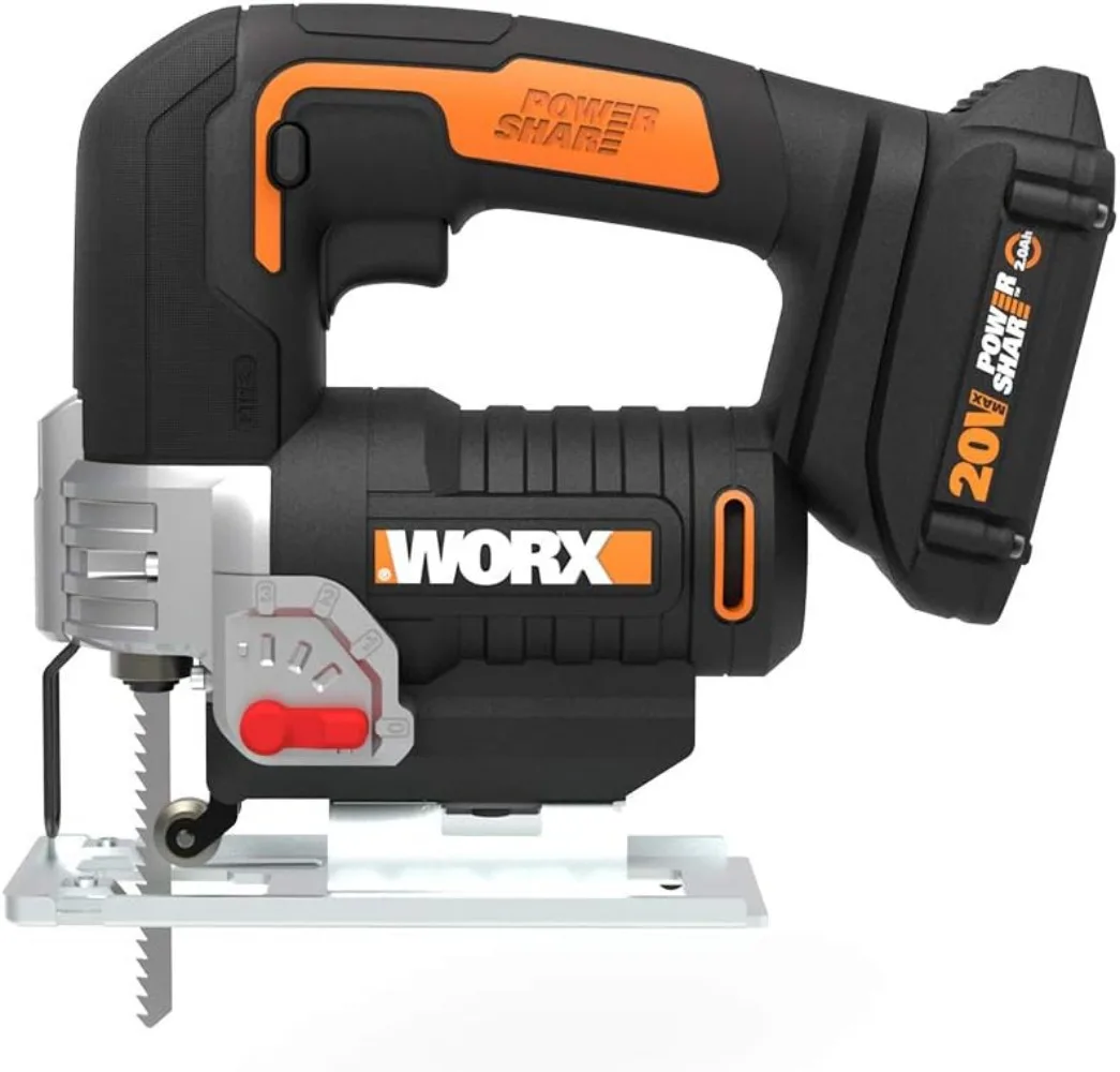 

20V Power Share Cordless Jigsaw Double Switch and Comfortable Handle Design Easy Operation Suitable for Wood and Metal Cutting