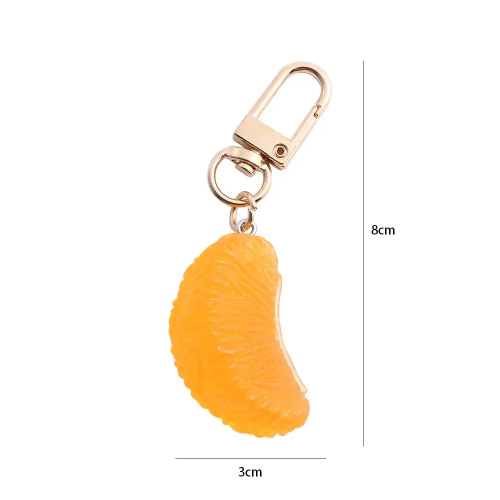 1Pc Cute Simulation Fruit Orange Keychain Keyring For Women Girl Jewelry Cartoon Car Handbag Key Holder Decoration