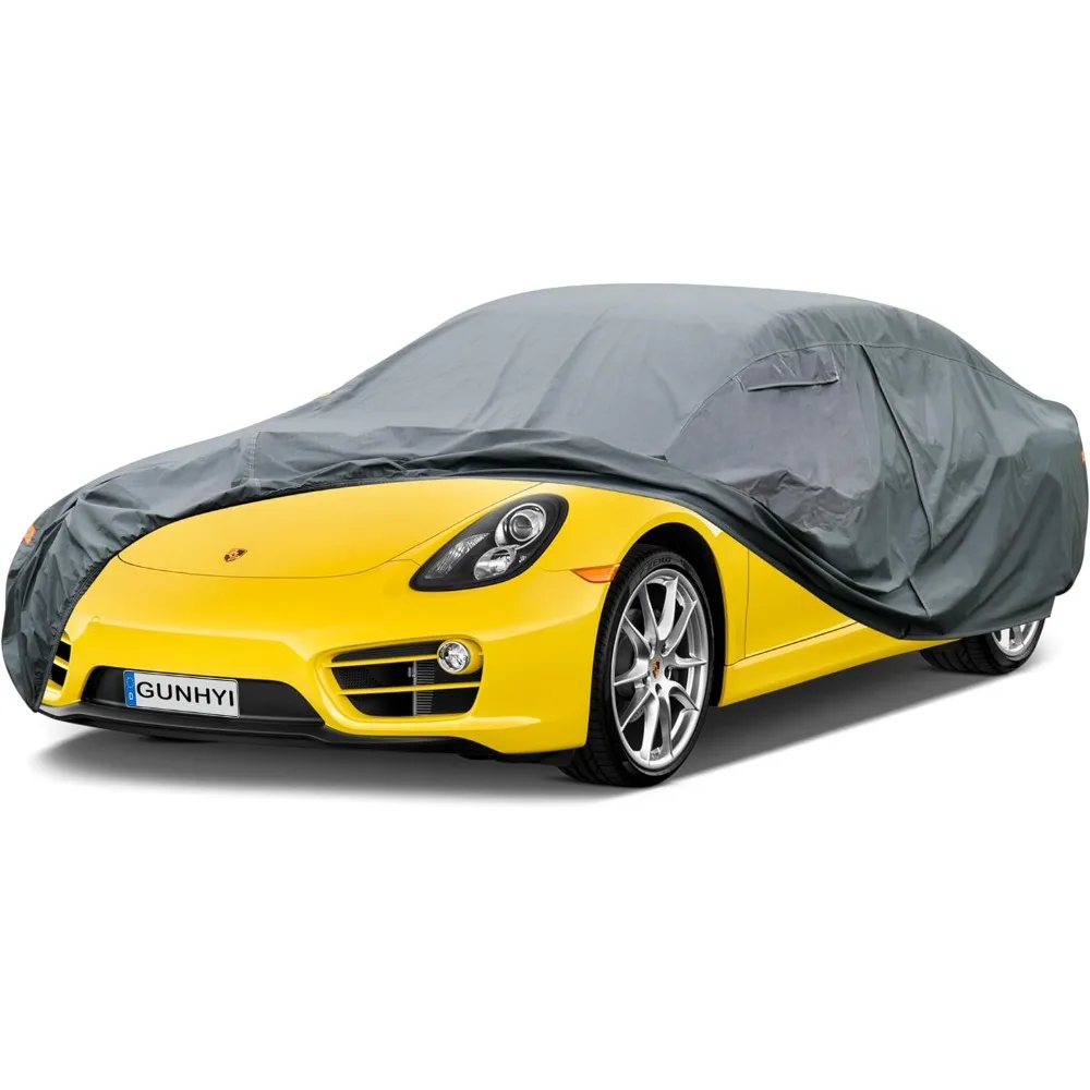 

16-Layer Waterproof Car Cover for Coupe Sports Sedan, All-Weather Protection with Windproof Straps & Zipper
