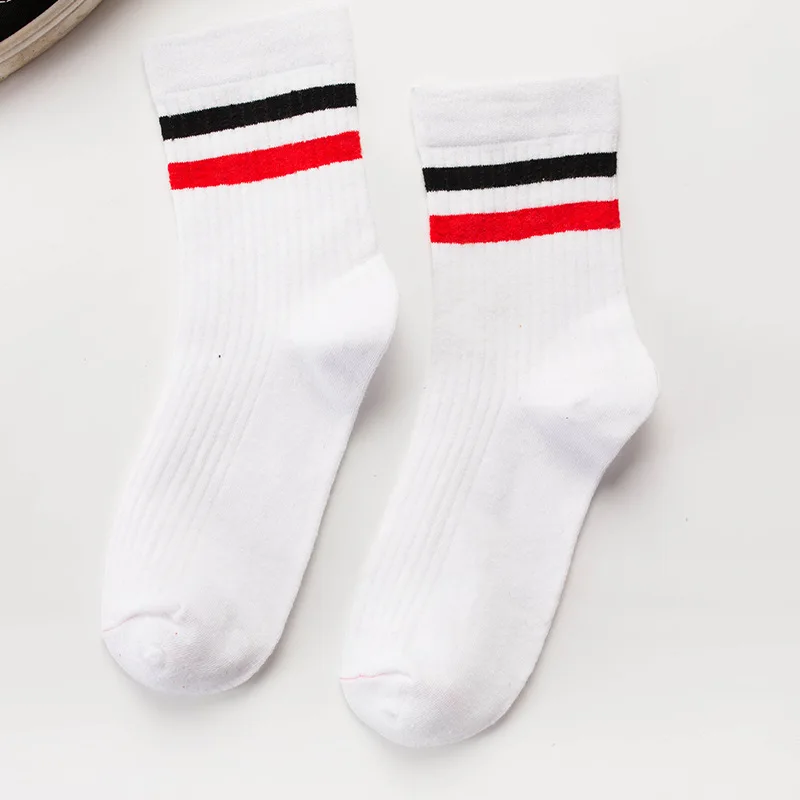 1/3 Pairs القطن الرجال الجوارب موضة جديدة عادية تنفس نشط سوكس عالية الجودة الرجال مخطط العصرية طويلة جورب Meias الاتحاد الأوروبي 39-44