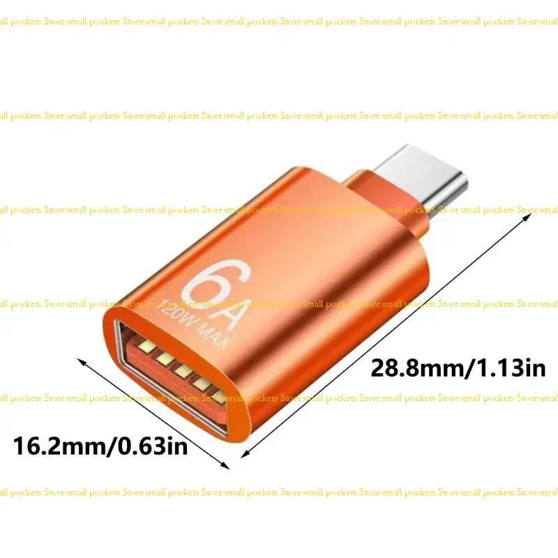 R1WD Speed USB para o adaptador Tipo C ADAPATORES ADAPTADORES USB ATAPADORES ADAPTORES SUPORRES E CARGA RÁPIDA 6A para