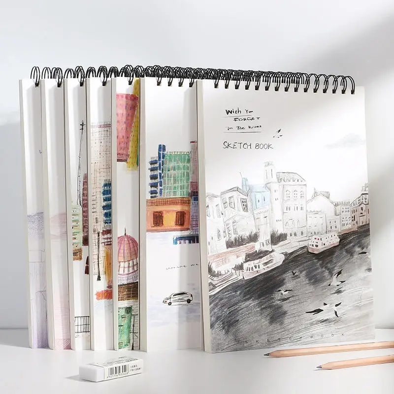 

A4 Sketchbook for Drawing High Quality Professional Watercolor Paper Marker Color Lead Pad Student Art Supplies Sketch Book