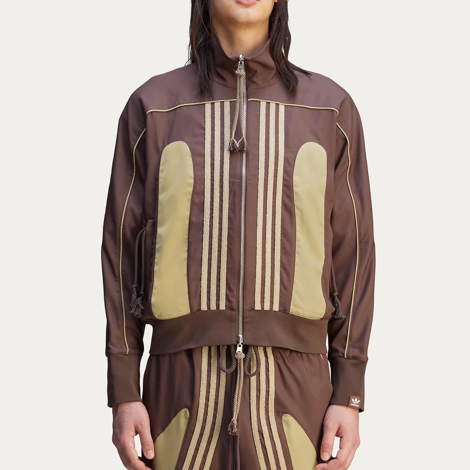 Jaqueta esportiva masculina Adidas Originals com zíper e gola alta JN0740