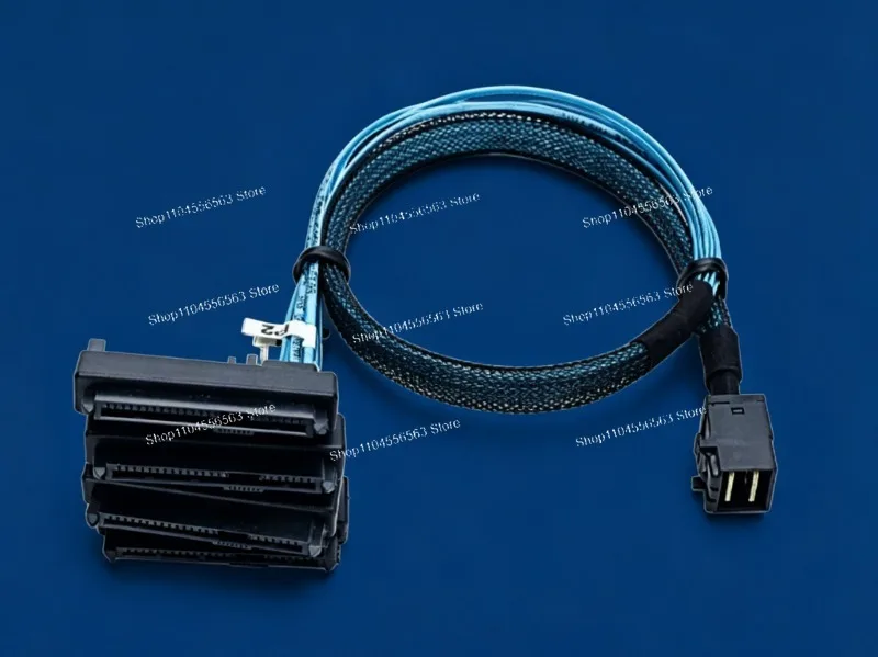 SFF-8643 to 4x SFF-8482 Mini SAS HD Cable, 12Gbps Internal Breakout with 15-Pin SATA Power for HDD/SSD