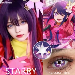 EYESHARE 2pcs Color Contact Lenses for Eyes Purple Contacts Lenses Yearly Blue Lens Cosplay Coloured Anime Lens Hoshino Ai Pupil