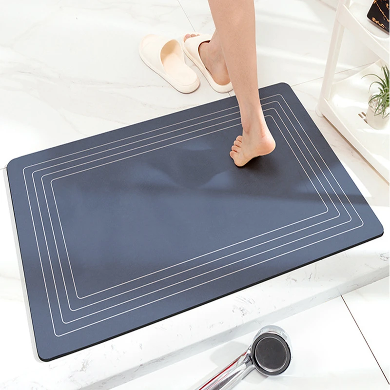 

Quick Drying Bath Mat Super Absorbent Rug Simple Nappa Skin Entrance Doormat Non-Slip Household Pad Toilet Carpet Home Decor