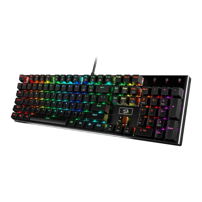 

Redragon K556 RGB со светодиодной подсветкой, проводная 104-клавишная шумопоглощающая пена с возможностью горячей замены, механическая игровая клавиатура