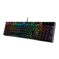 Redragon K556 RGB LED Backlit Wired 104 Keys Hot-Swap Noise Absorbing Foams Mechanical Gaming Keyboard