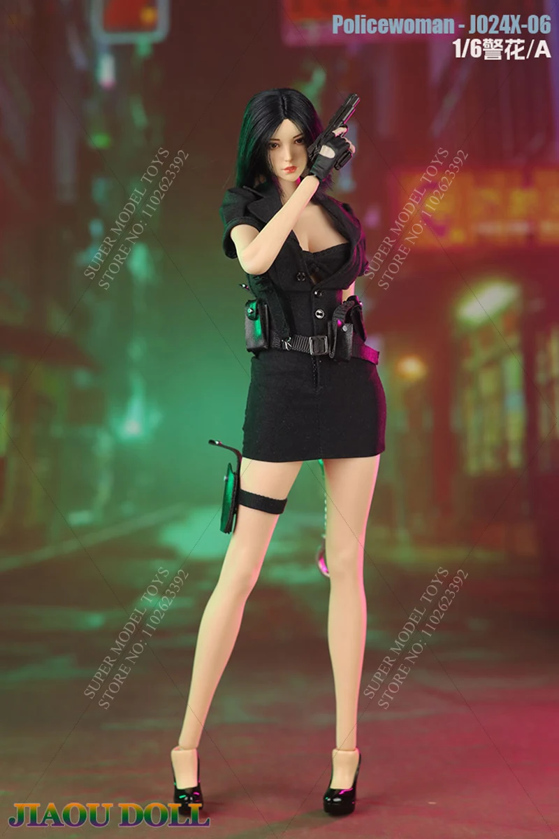 Jupe de soldat pour femme, chemise Slim, mode, uniforme de Police de beauté, ensemble de vêtements pour poupée d'action de 12 pouces, échelle JO24X-06, 1/6
