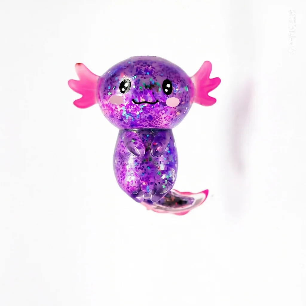 Glitzer-Salamander Maltose Fidget-Spielzeug, Quetschbares Maltzucker-Axolotl, Dehnbares Spaß-Squeeze-Spielzeug, Geburtstagszubehör, Anti-Angst-Geschenke
