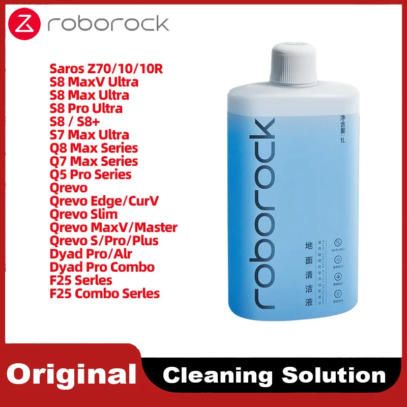 Detergente original Roborock para limpieza de pisos, limpiador multisuperficie, solución de limpieza para aspiradoras Roborock serie Saros Qrevo