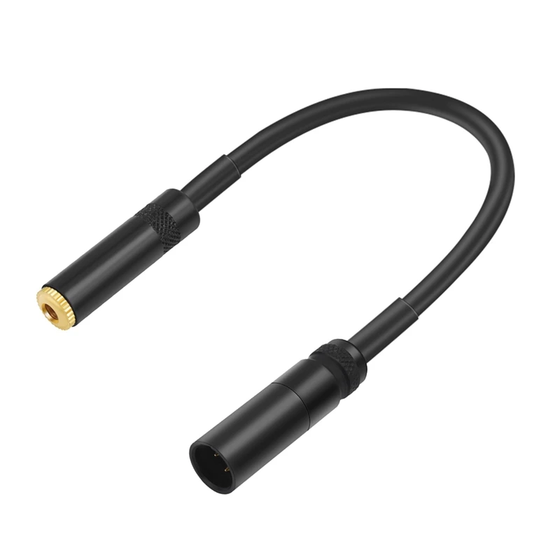 Mini XLR Male To 1/8 TRS Female Audio Converter Adapter Cable For Cameras, Wireless Microphones