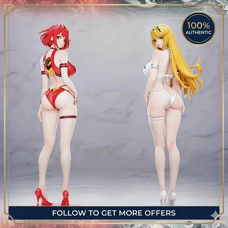 Anime Figure Xenoblade Chronicles Pyra Mythra Swimsuit Pvc Collectible Model Desktop Decoration Ornament Gift For Anime