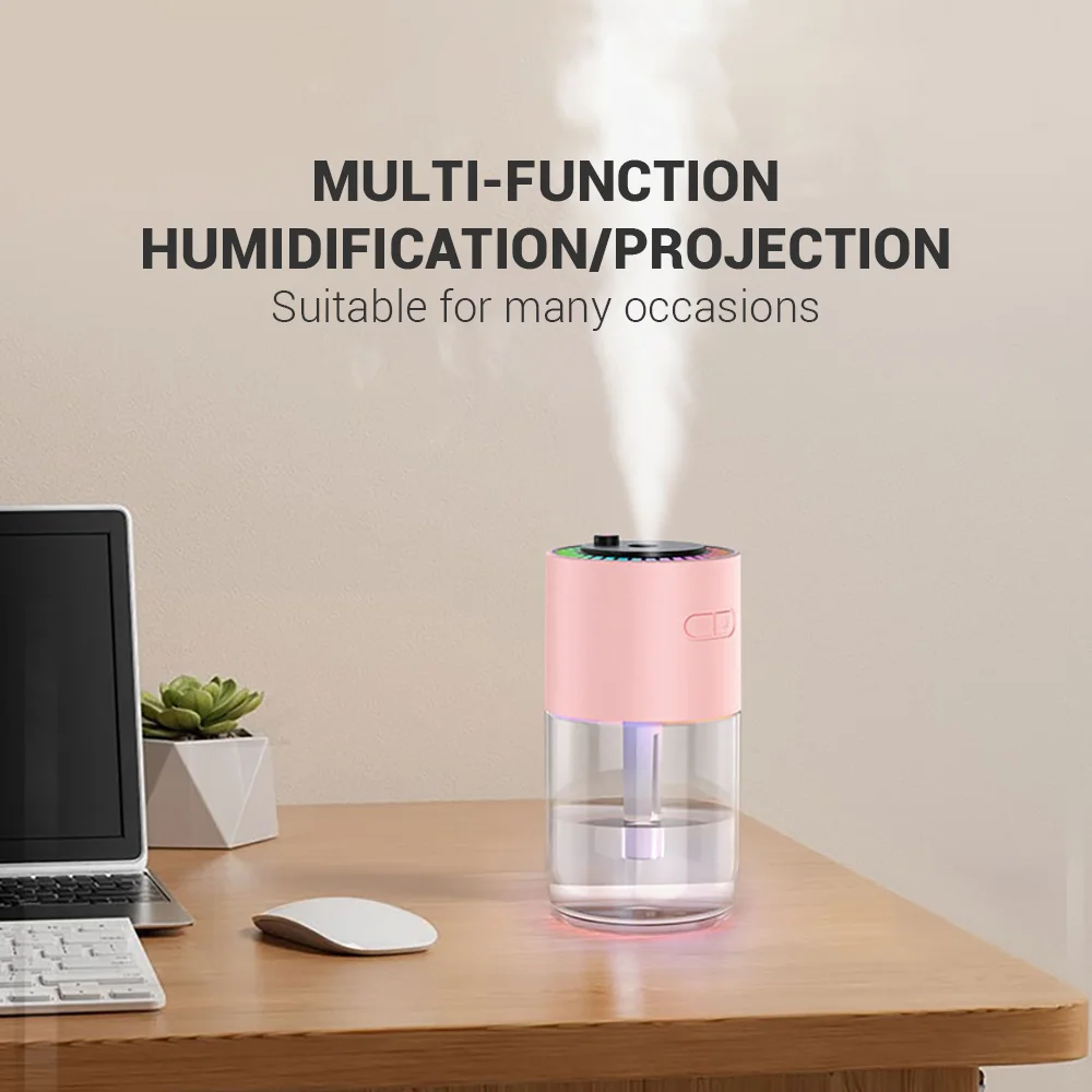 Mini humidificador de aire eléctrico USB, difusor de Aroma con luz nocturna colorida, fabricante de niebla para el hogar y el coche, humidificador de aromaterapia, 280ml