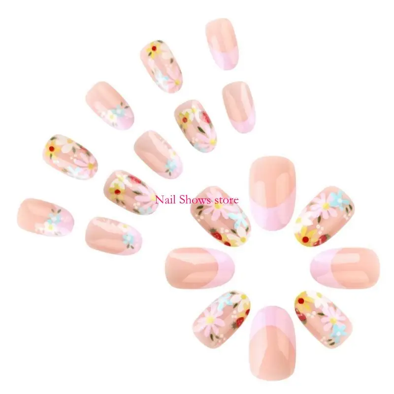 

E0BC 24pcs Short Mildance Press на ногтя