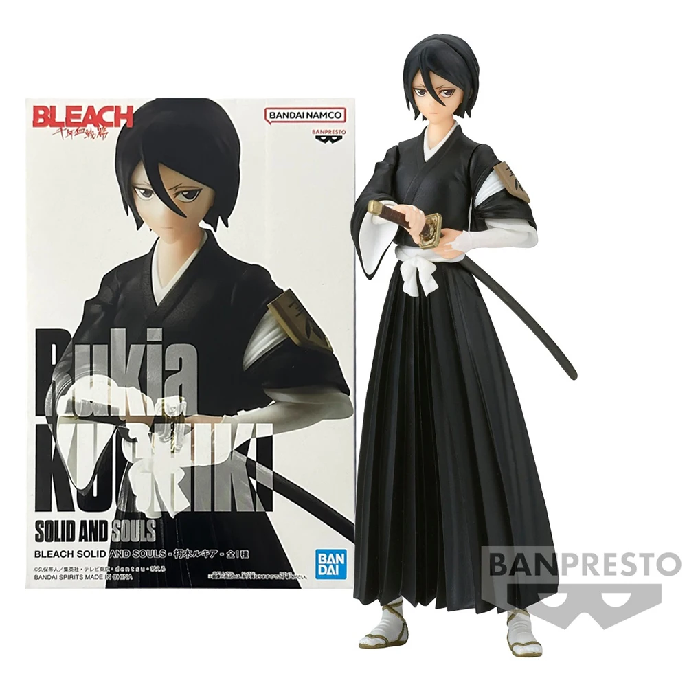 15CM Anime SOLID AND SOULS BLEACH Kuchiki Rukia Figure Standing Knife Model Toy Gift Collection Action Figure PVC