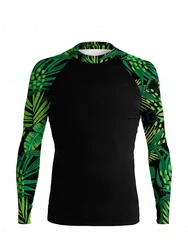 Mens Swimming T-shirt Swimsuit Beach UV Protection Rash Guard Diving Swimwear Long Sleeve Surfing Suits Surf T-shirt