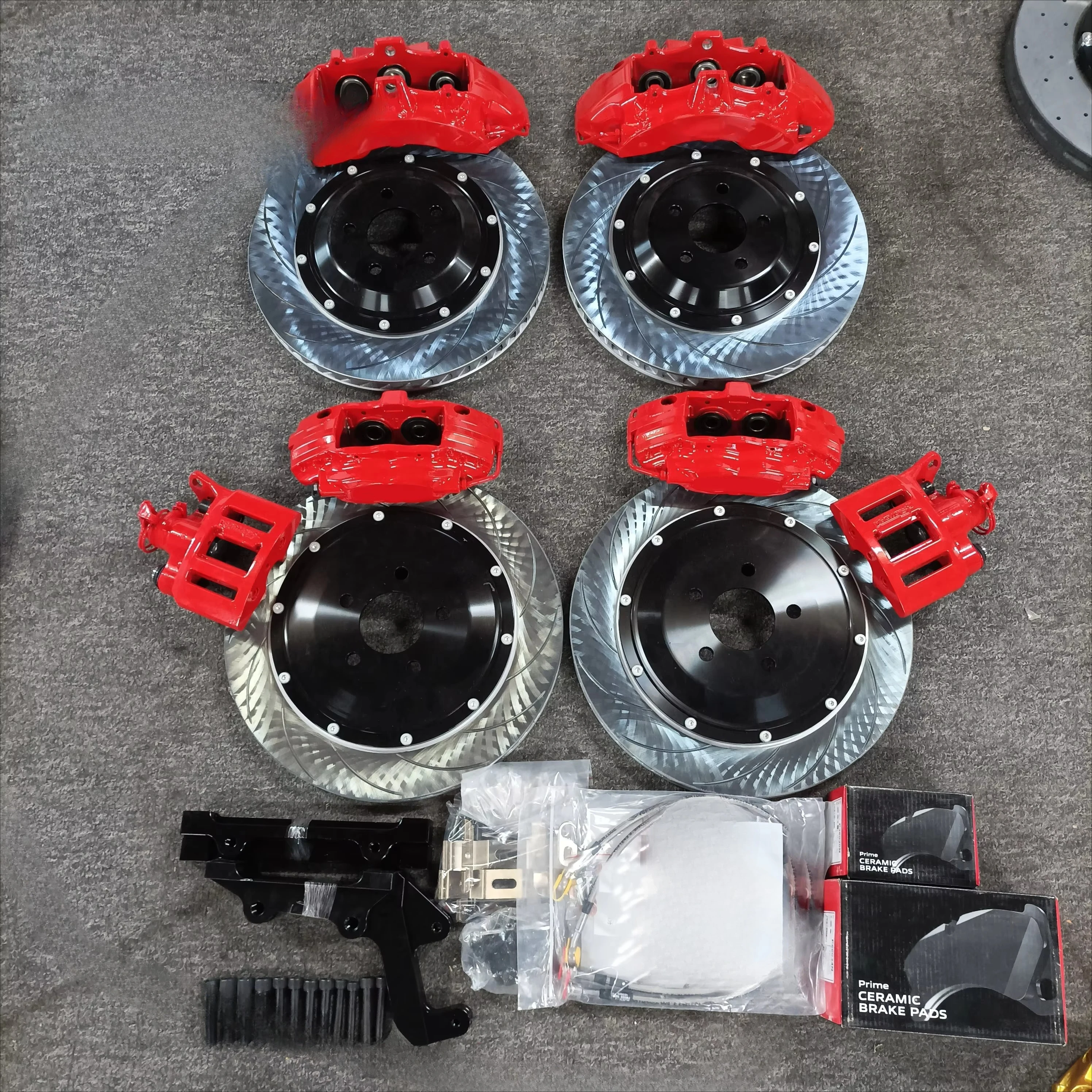 

Front and rear brakes upgraded high quality brake caliper kit