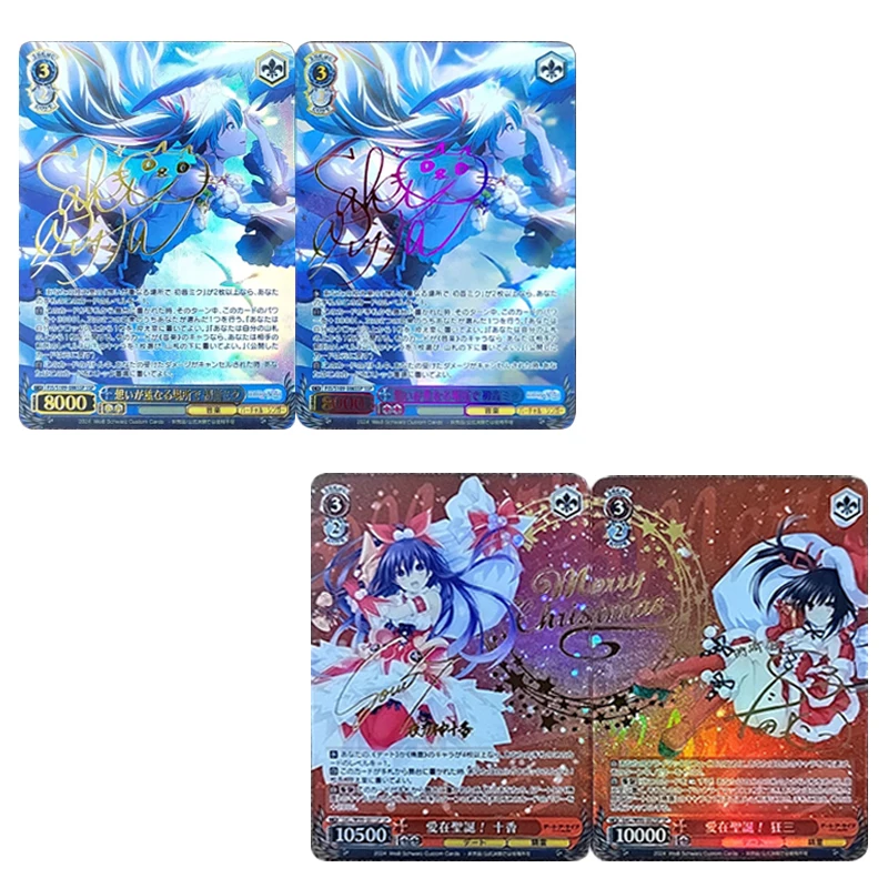 Bricolage Anime déesse histoire Tachibana Kanade Tokisaki Kurumi Weiss Schwarz cadeau d'anniversaire de noël cartes de Collection jouets pour enfants