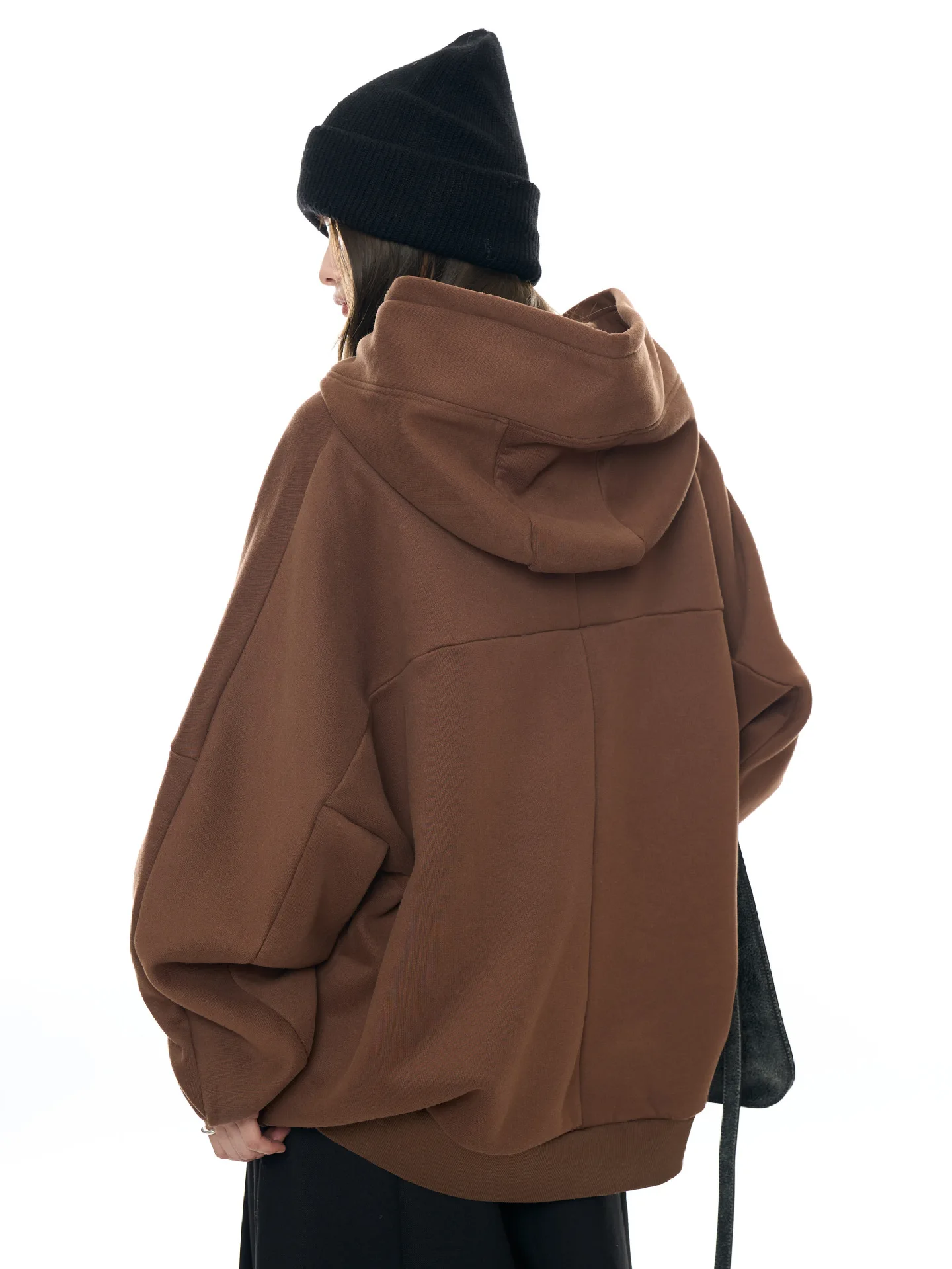 woman warm soft sweatshirt with hoodie