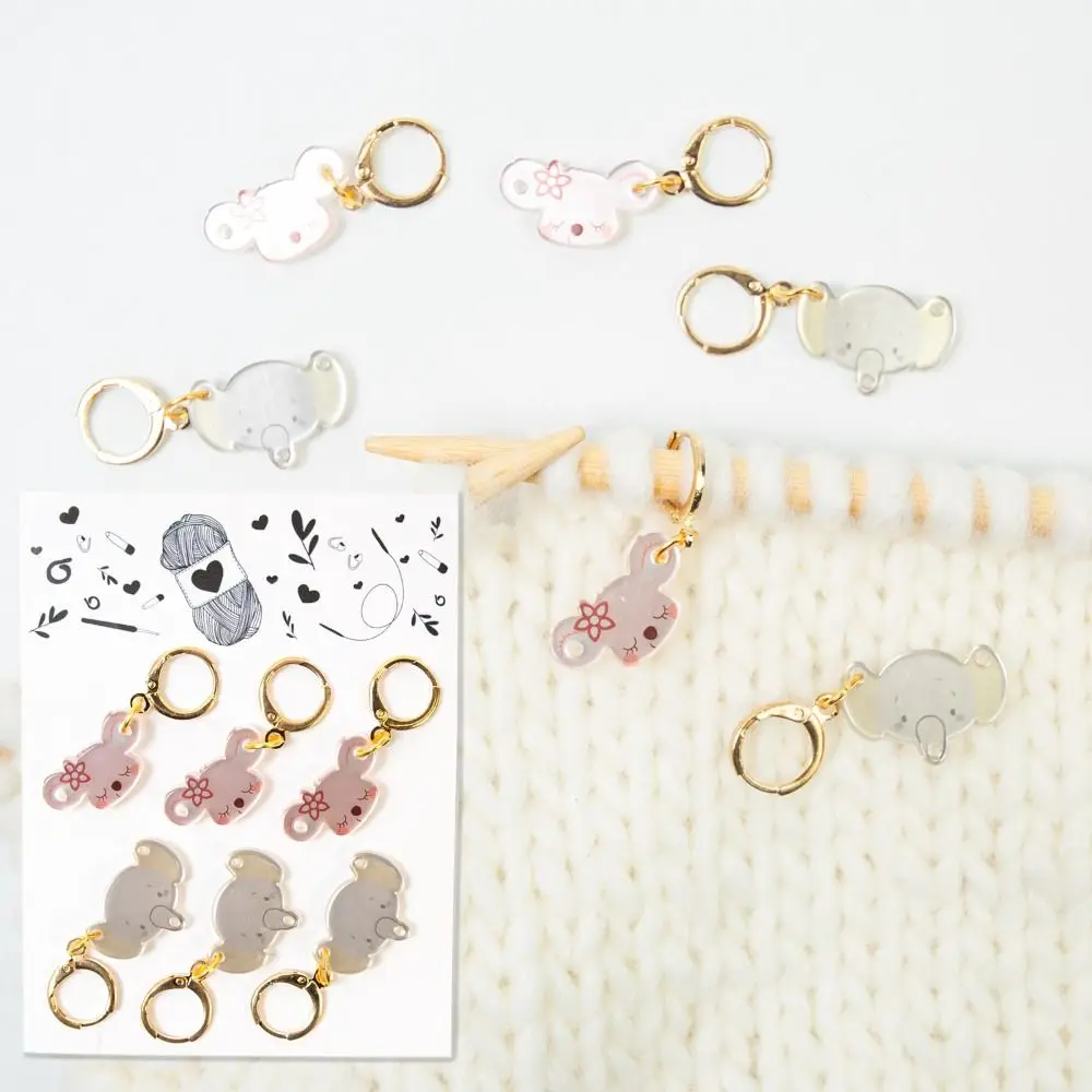 Sewing Supplies Metal Knitting Stitch Markers DIY Craft Marker Tools Pendants Knitting Crochet Stitch Marker Flower Locking Ring