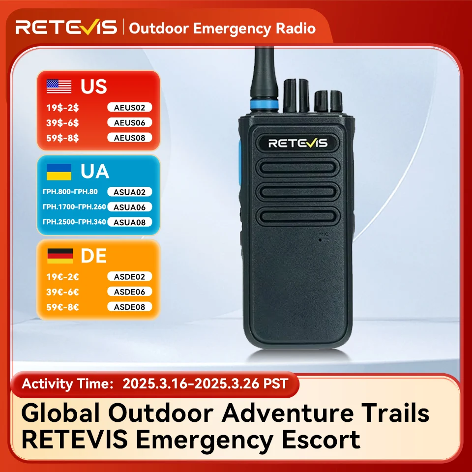 Retevis P1 Talkie Walkie Longue Portée,UHF DMR Radio Numerique Transceiver ,Talkie-Walkie Longue Portee Professionnel,AES256 Relais Superhétérodyne Walkie Talkie Long Range,Charge de Type C Walkie-Talkie