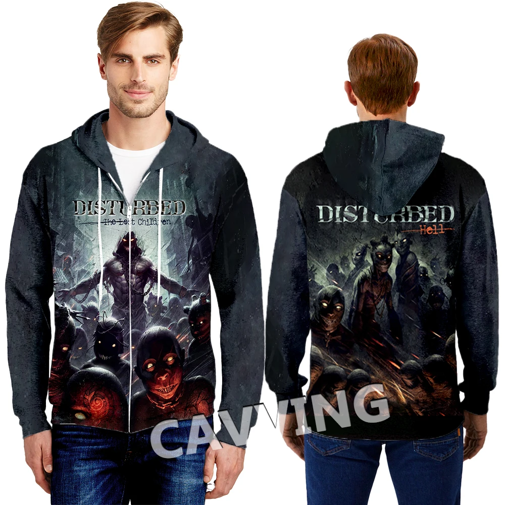 

CAVVING 3D Print Disturbed Rock Band Zipper Hoodies Zip Up Hooded Sweatshirt Harajuku Hoodie Hip Hop Sweatshirts