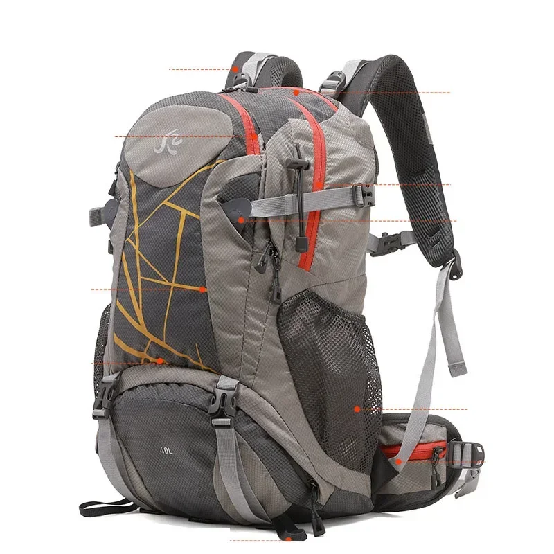 

40л новая уличная альпинистская сумка для пеших прогулок на большие расстояния, защита от росы, снижение нагрузки, походный рюкзак для защиты позвоночника