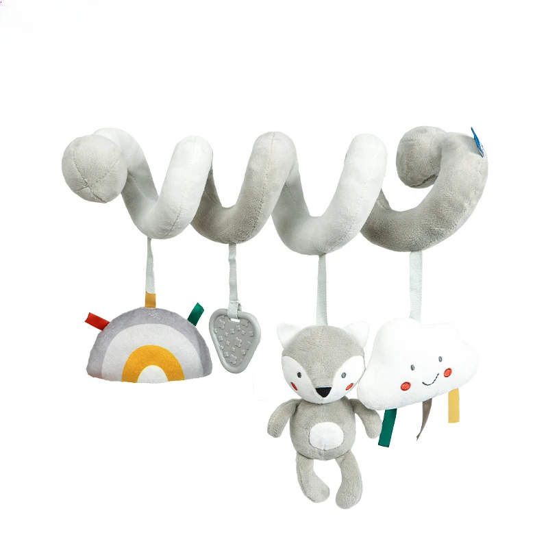 

Car Seat Toy for Baby Infant Spiral Plush Toys Stroller Toys Hanging Crib Activity Toy Bed Stroller Rattle for Newborns Gifts