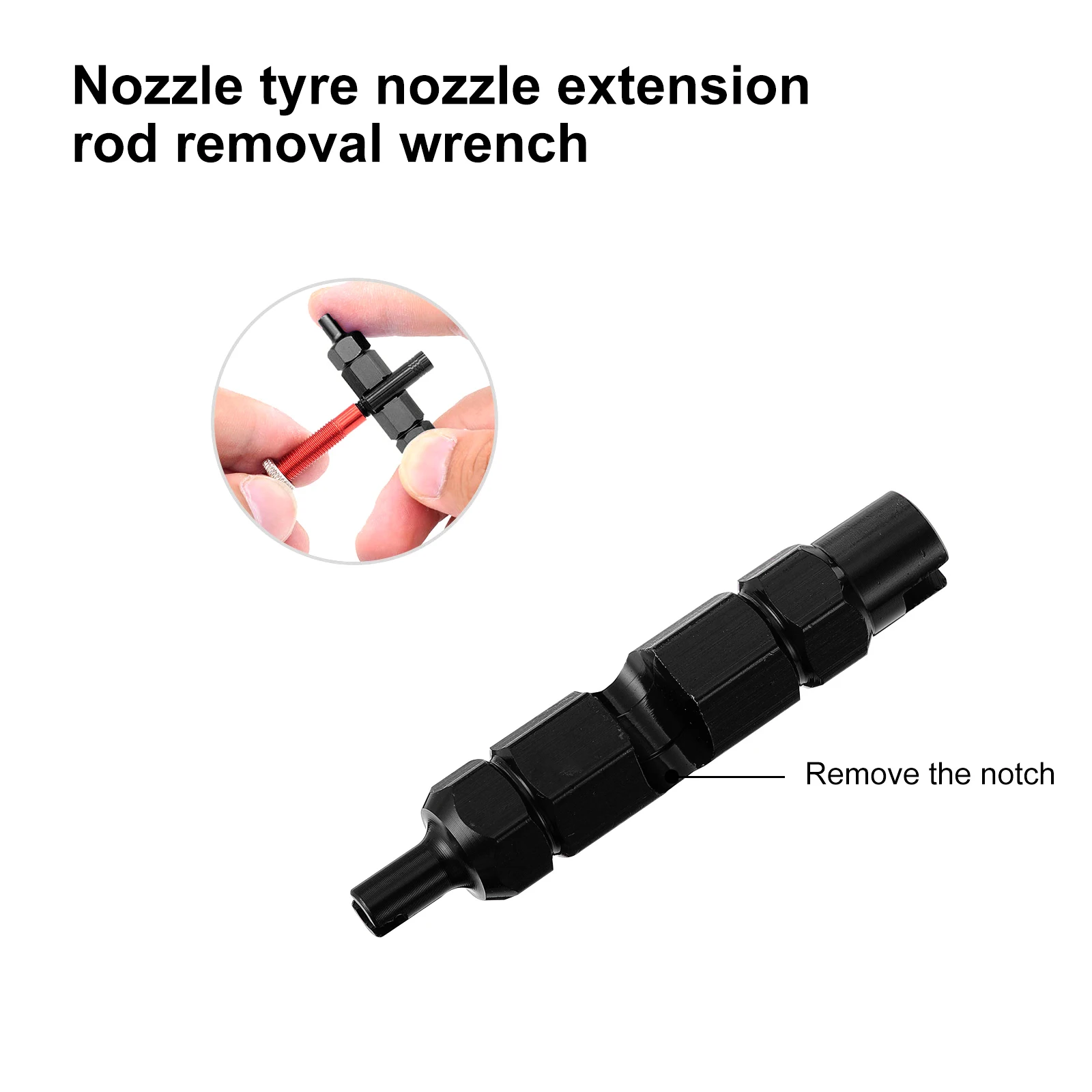 

American Style Gas Nozzle Wrench Blue Bike Tire Tube Disassembly Tool Valve Stem Repair Multi Function Anti Slip Durable