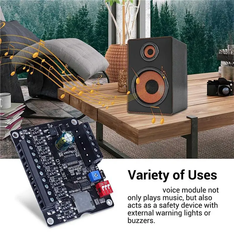 AA08-3X 30W MP3 Voice Playback Module DY-L30T 9 Trigger Music Player Power Amplifier Board TF Card 32G Max A