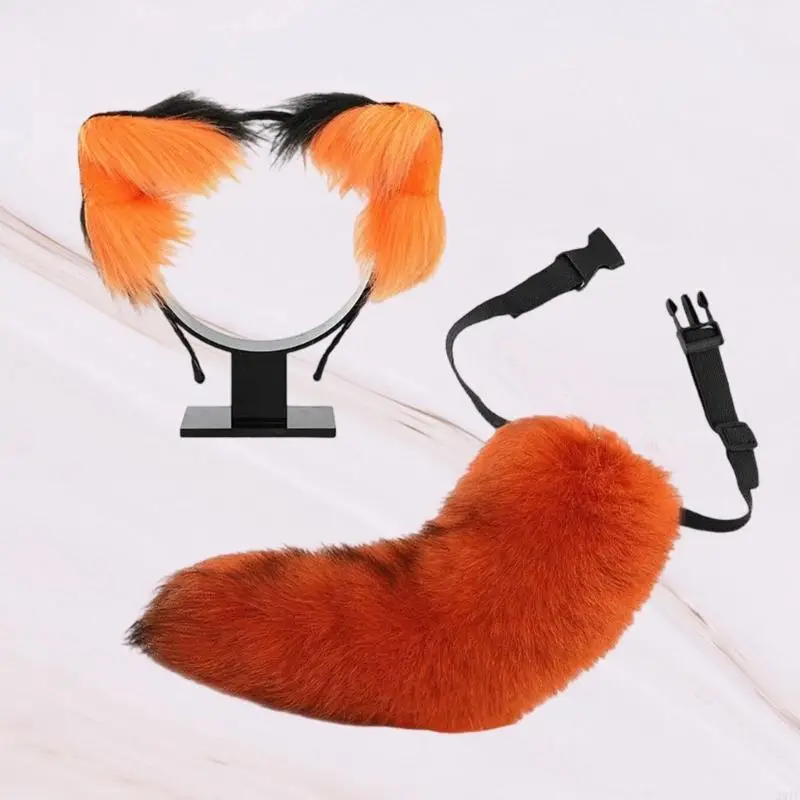 2025 NEW CATS EAR and TAIL SET FUCX FORSES WOLF EAR BEADBAND مع إكسسوارات أزياء COSPLAY COSPLAY COSPLAY TAIL