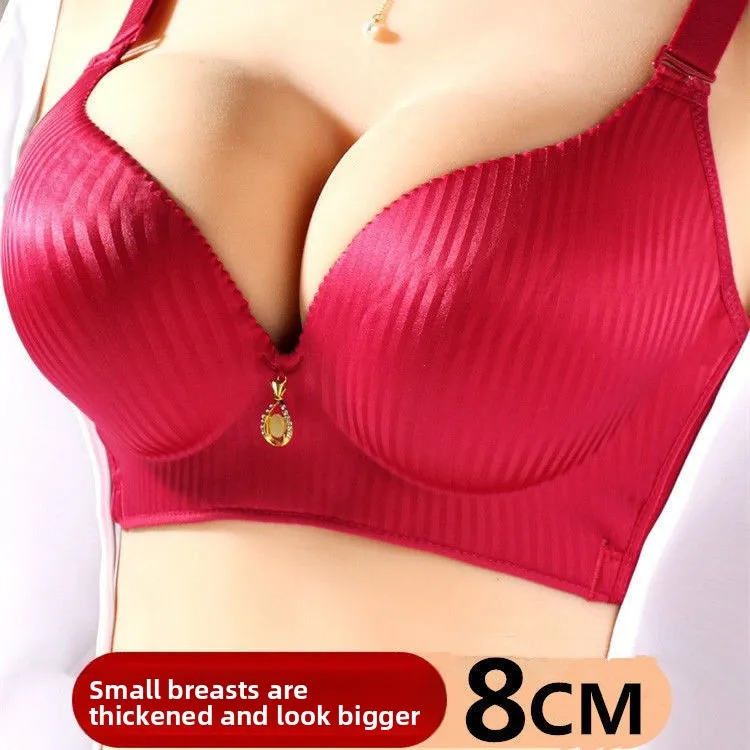 

Женский беспроводной бюстгальтер пуш-ап с очень толстой подкладкой 8 см, усиленный для небольшой груди, бесшовный комфорт, повседневная одежда