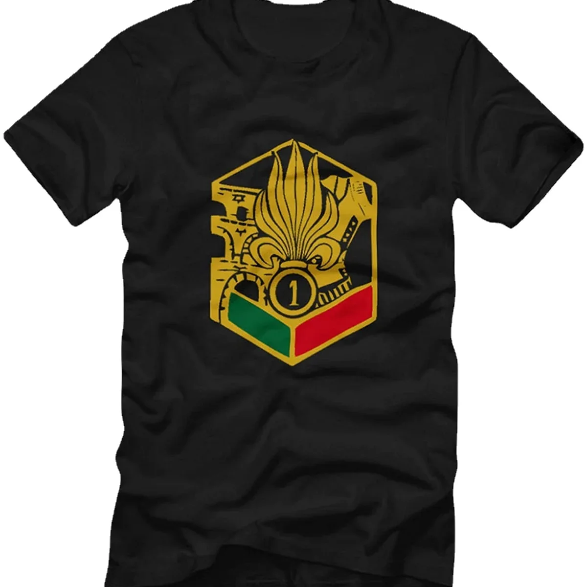 

French Foreign Legion Emblem Printed Summer Cotton O-Collar Short-sleeved T-shirt