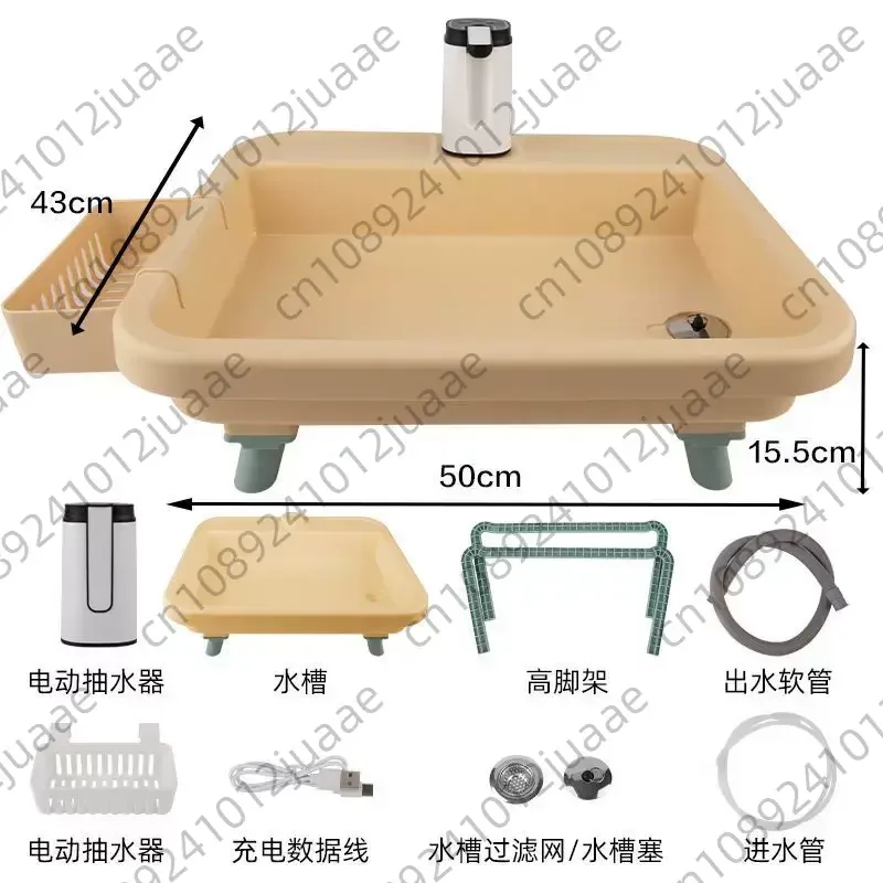 Large Capacity Camp Sink with Detachable Faucet for Washing Food and Dishes Outdoor Utility