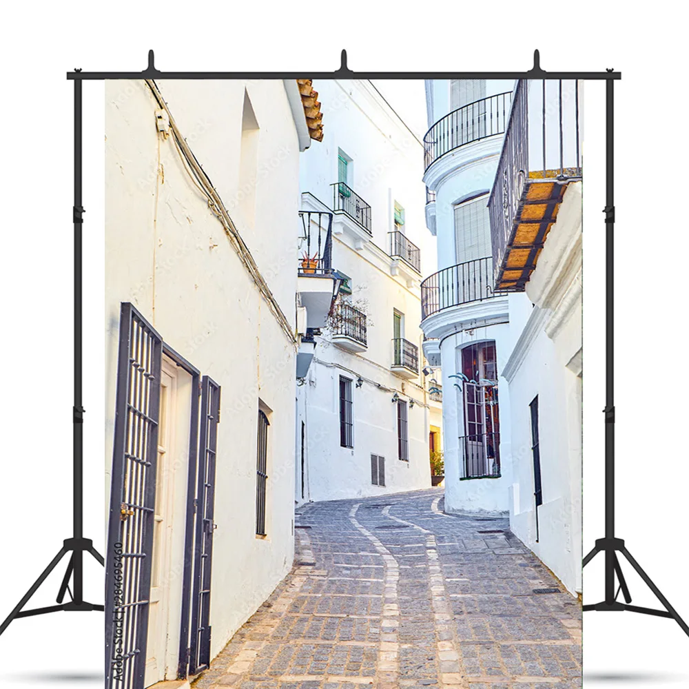 زهرة مشهد جزيرة ساحلية ونباتات خضراء ، منزل قديم ، صبغة بيضاء ، تصوير حفلات الزفاف ، دعامة خلفية ،