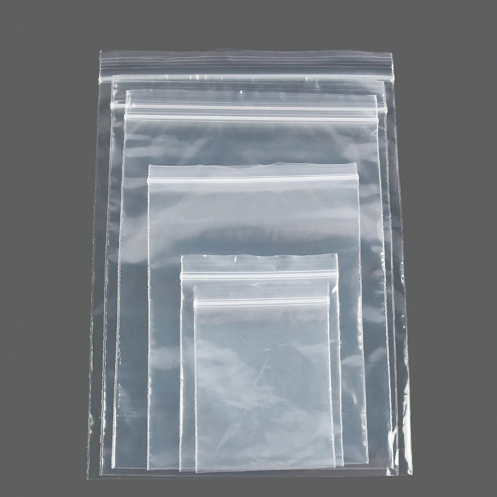 

50PCS Self Sealing Bag Transparent Plastic Storage Bag Small Jewelry Food Packing Reclosable Ziplock Sealing Bag