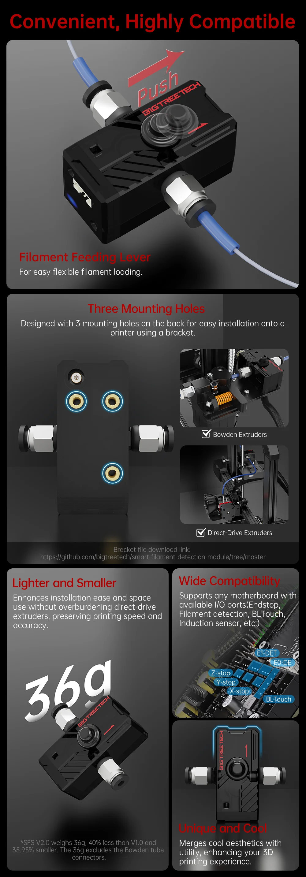 BIGTREETECH Smart Filament Sensor Filament V2.0 Brucherkennungsmodul BTT SFS V1.0 für Ender 3 Voron V2.4 FDM 3D-Drucker Teile – Detail 29