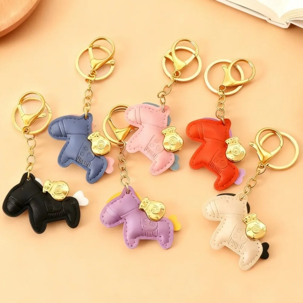 الموضة الملونة الحصان بولي Leather الجلود لطيف المفاتيح للنساء حقيبة قلادة ديكور المهر سلسلة مفاتيح سيارة كيرينغ Y2K المفاتيح اكسسوارات