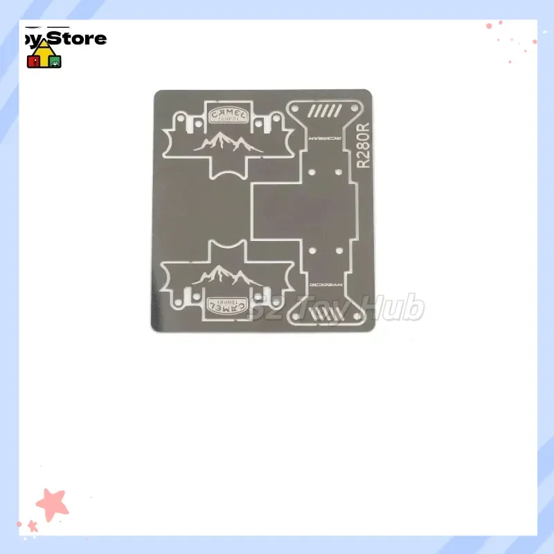 Piastra di Protezione Inferiore in Metallo Rcdream per Telaio e Assale, per Auto RC Crawler Fcx24m Camel Cup Defender Discovery Range Rover