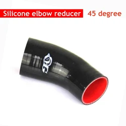 45 Degree Silicone Tubing Hose Elbow Reducer Intercooler Turbo Air Intake Pipe Coupler Reducer Black Universal