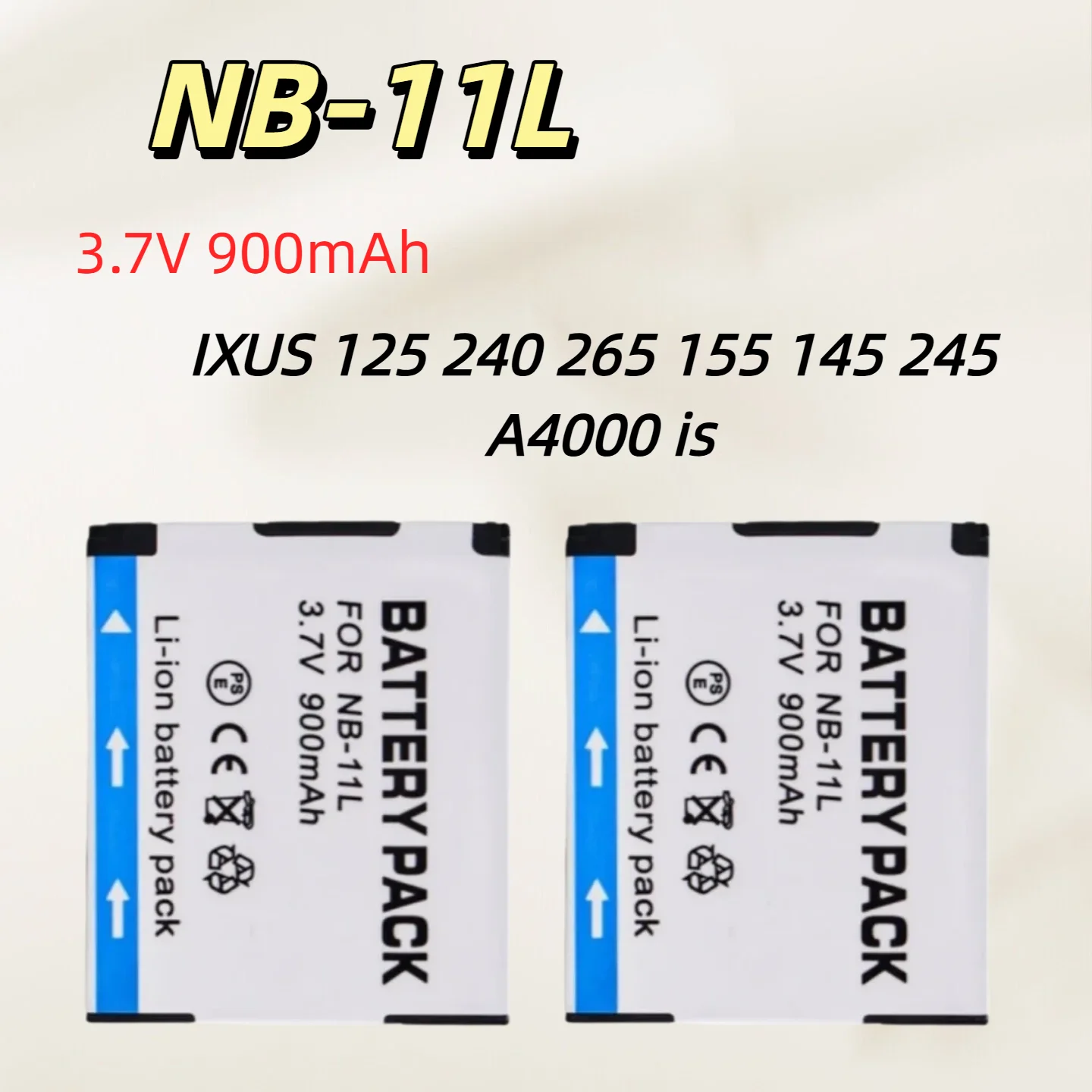 

NB-11L Digital Camera Battery 900mAh Rechargeable Battery For Canon IXUS 125 240 265 155 145 245 A4000