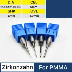 Zirkonzahn Pmma Milling Bur Cutter Shank Diameter 6mm Cad Cam For Dental Lab