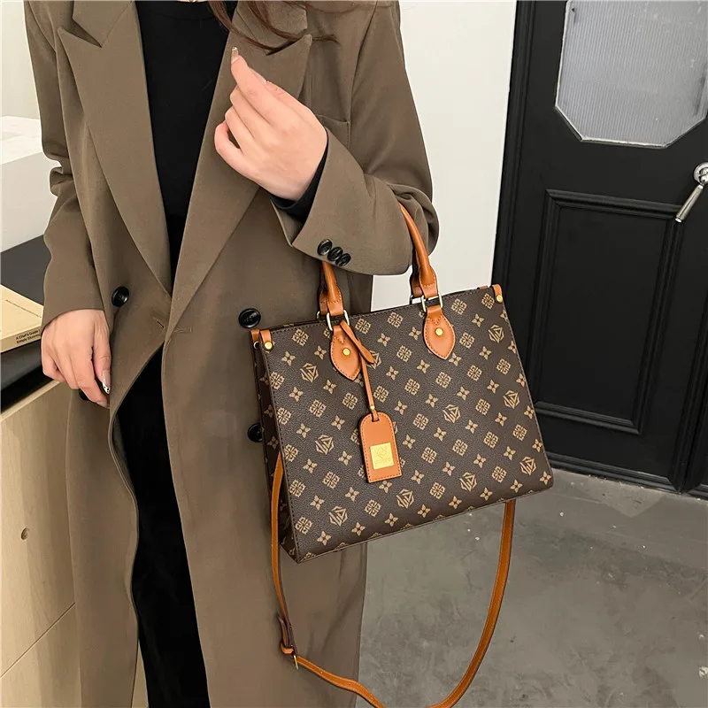 

Minimalist Printed Tote Bag - Crossbody/Shoulder Purse, Spacious Work Bag for Women, Unique Pattern & Lightweight